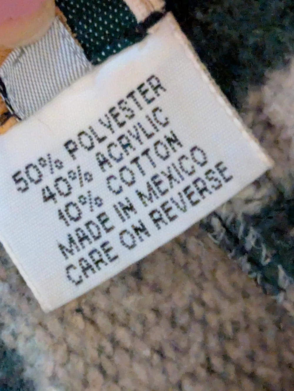Mexican Baja Blanket Hoodie Southern Exposure Cotton Poly Acrylic Blend Button